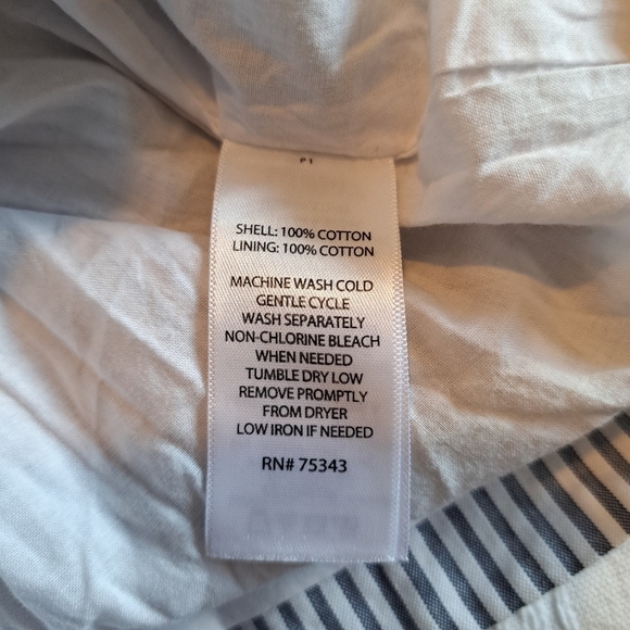 Cynthia Rowley women's size 8 blue and white seersucker lined dress nautical NWT - Picture 6 of 7